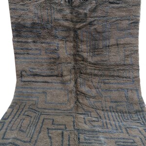 Moroccan Berber rug, charcoal gray area rug , Custom Beni Ourain rug, Morrocan area rug , 8x10 rug