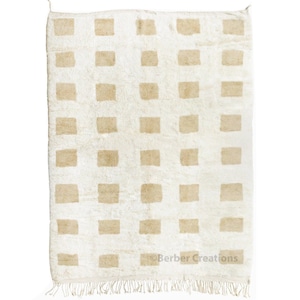 Contemporary Moroccan Rug, Beni Mrirt Rug, Handmade Wool Rug, Soft Berber Wool Rug