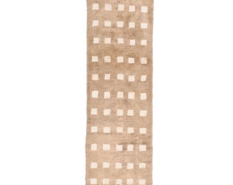 Moroccan Runner rug Beige and White -  Hallway runner - Moroccan rug - Berber carpet  - Handmade rug Neutral