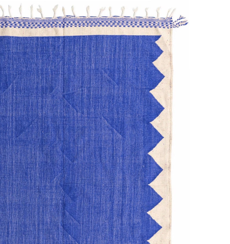 Kilim Blue Moroccan Rug - Flatweave Rug - Kilim Woven Rug - Blue and ...