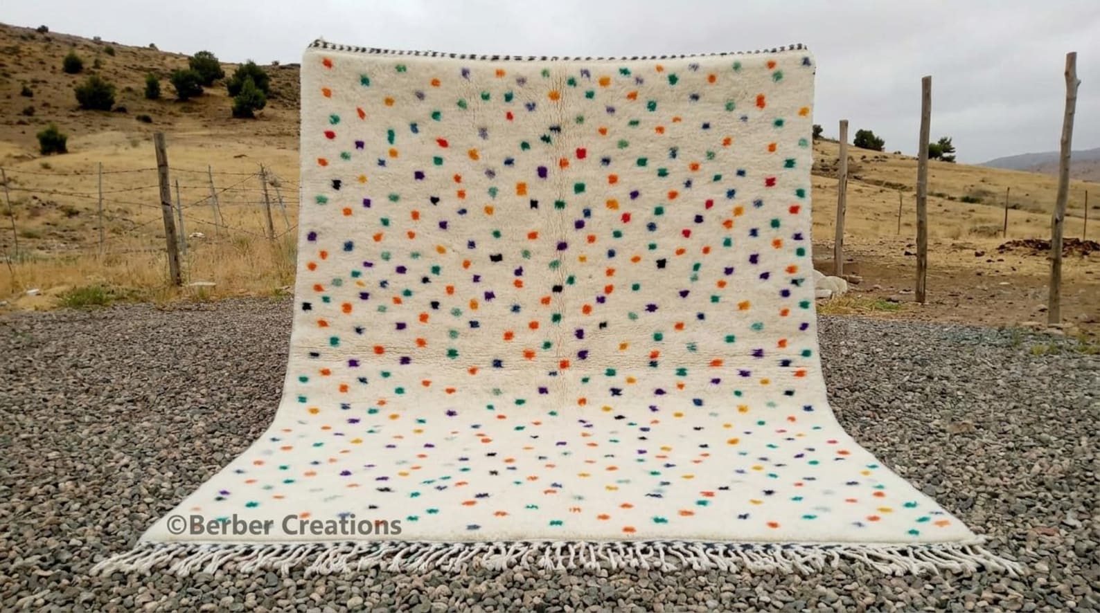 Conveti Rug Spectra Dot Nursery Rug - Colorful Polka Dot Moroccan Wool Carpet ...