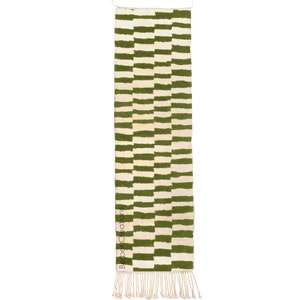 Green Moroccan Runner rug- Hallway runner - Moroccan rug - Berber carpet  - Handmade rug