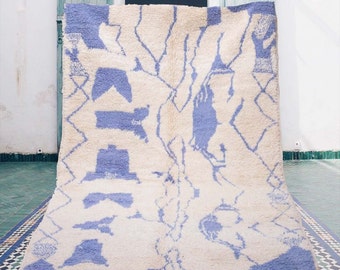 Moroccan rug , Berber carpet , Genuine Wool rug , light Blue rug ,Handmade rug, boho style, Area rug, Tapis berbere, Teppich
