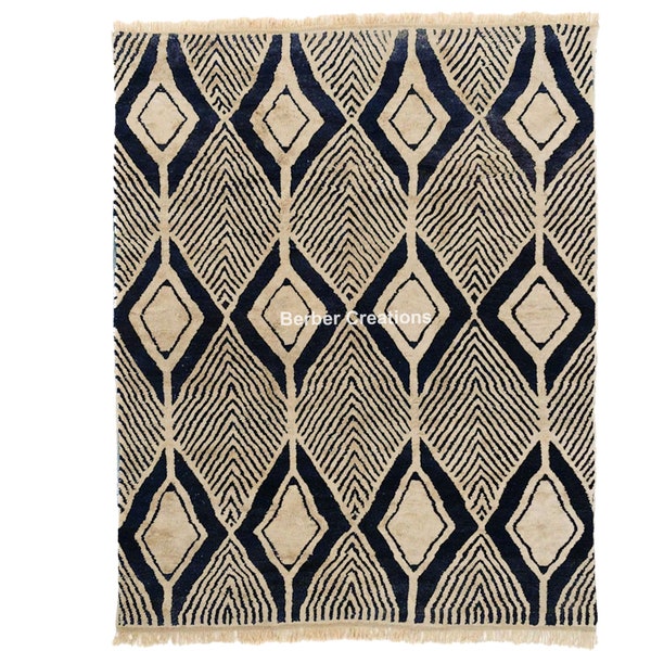 Moroccan Neutral rug beige , Beige area rug, Handmade Diamond Rug, Beige Beni Rug