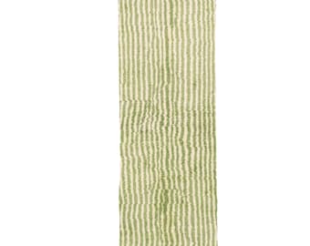 Green Striped Moroccan Runner rug- Hallway runner - Moroccan rug - Berber carpet  - Handmade rug