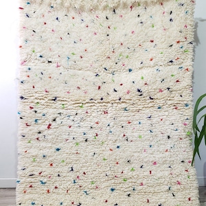 Moroccan rug colorful dots ,  berber rug moroccan boho rug tapis marocain tapis beni ourain teppich tappeto tapijt