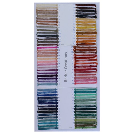 Hand-Dyed Atlas Wool Yarn Sample | Berber Rug Weaving