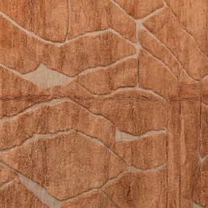Warm Earth Terracotta Moroccan Rug - Burnt Orange beni ourain Carpet - Handmade 3D Lattice Wool Rug - Custom beni rug image 5