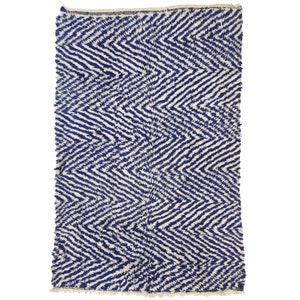 Navy blue beni ourain rug , Moroccan rug , Berber carpet , Genuine Wool rug , Handmade rug, boho style, Made to Measure in ANY SIZE