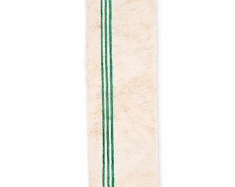 Handmade Moroccan Runner Rug – Striped Berber Wool Hallway Rug
