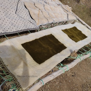 Moroccan Runner rug Green and White -  Hallway runner - Moroccan rug - Berber carpet  - Handmade rug Green