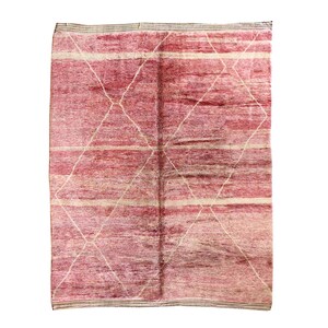 Moroccan rug pink , soft beni ourain rug , wool rug , Beni ourain rug 8x10 , Beni ourain rug 9x12 , Beni Ourain large