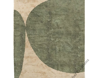 Green Moroccan rug, Authentic Moroccan rug, Berber carpet, green area rug, Handmade rug, Beni ourain style, Area rug, Tapis berbere, Teppich
