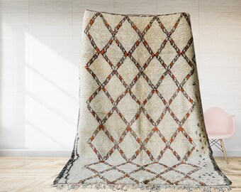 Authentic Moroccan rug , Berber carpet , Genuine Wool rug , Handmade rug, boho style, Area rug, Tapis berbere, Teppich