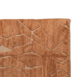 Warm Earth Terracotta Moroccan Rug - Burnt Orange beni ourain Carpet - Handmade 3D Lattice Wool Rug - Custom beni rug image 4