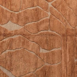 Warm Earth Terracotta Moroccan Rug - Burnt Orange beni ourain Carpet - Handmade 3D Lattice Wool Rug - Custom beni rug image 3