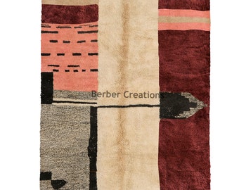 Modern Moroccan rug, Unique Berber rug, Luxury Beni mrirt rug