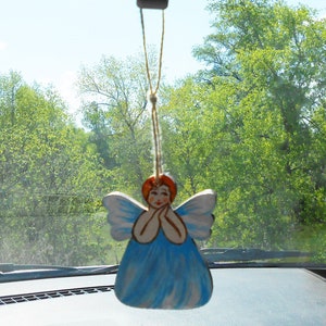 Ange gardien, breloque pour voiture, accessoires de rétroviseur, cadeau chrétien de Pâques