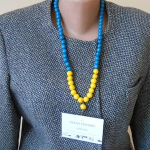 Holz perlen kette, Ukrainischer schmuck