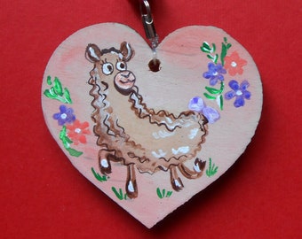 Llama keychain, Llama ornament personalized, Gift for Mom