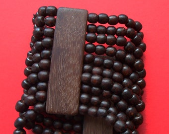 Black cuff bracelet for women, Wide cuff bangle, Handmade jewelry