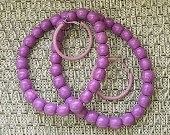 Joyas lilas, Conjunto collar y aretes, Regalo menos de 20 dólares