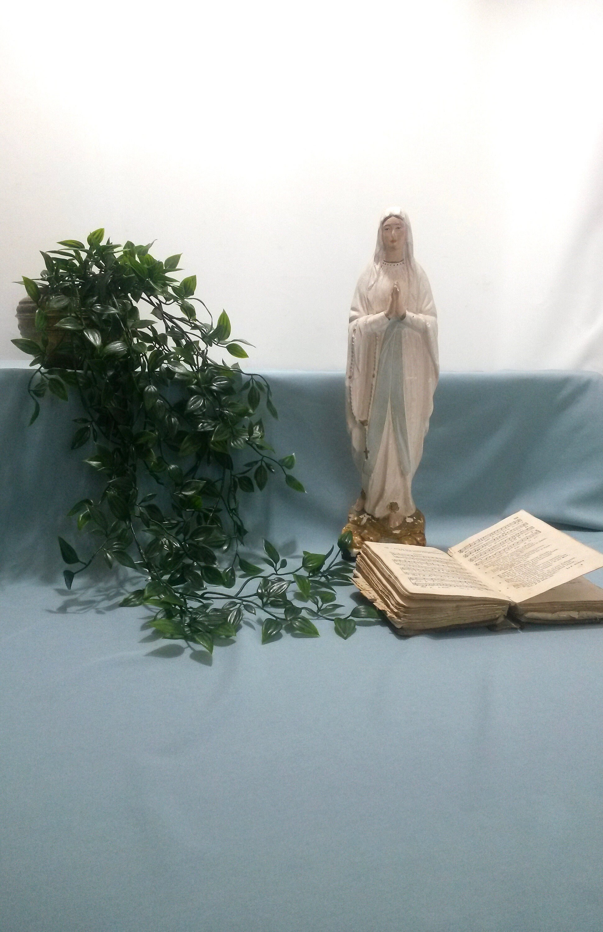 13.9 Français Statue Vierge Marie en Plâtre - Statuaire Religieuse Sanctuaire de La Vierge Marie Du 