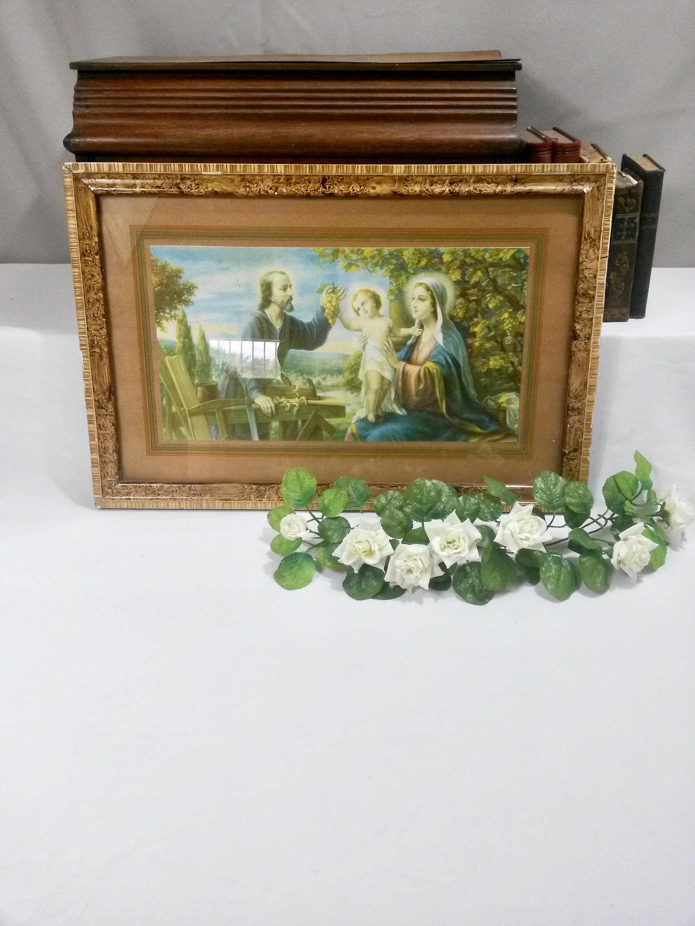 Religious Print Framed Landscape Religious Wall Picture Etsy