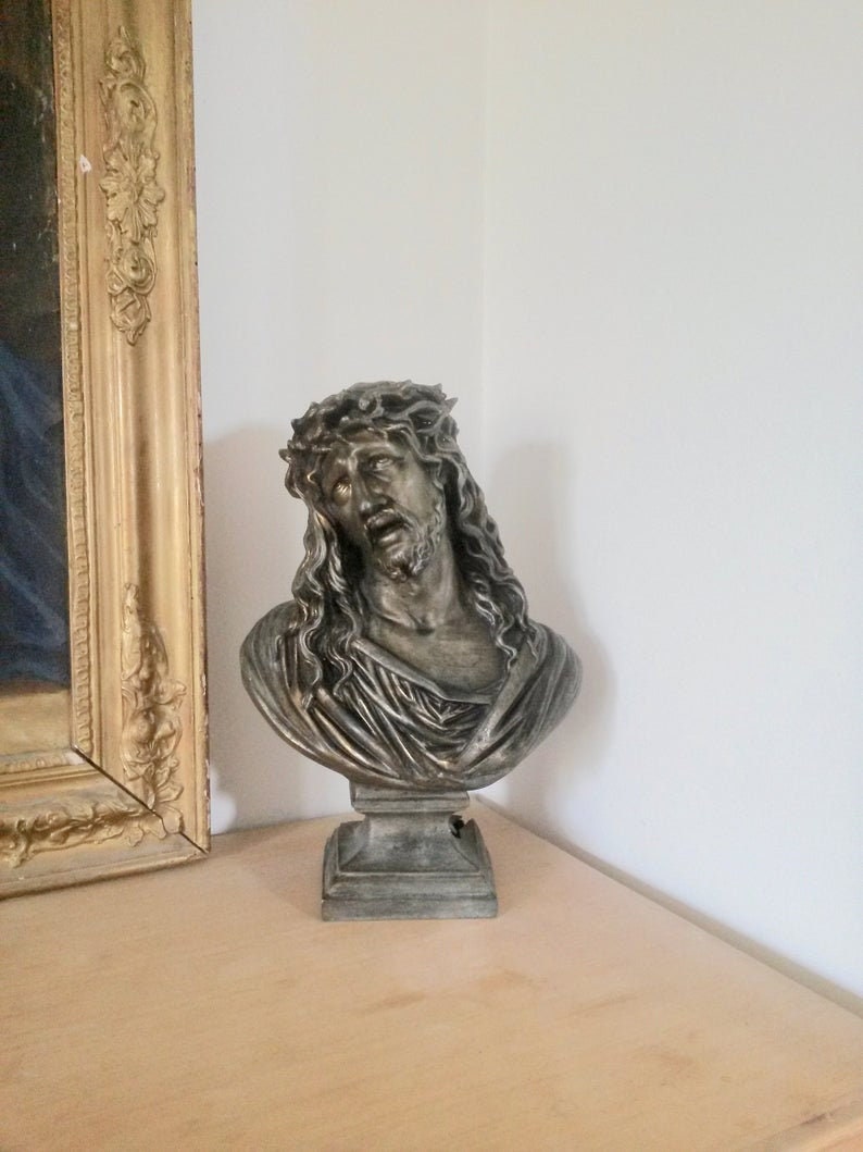 11 Antique Spelter Jesus