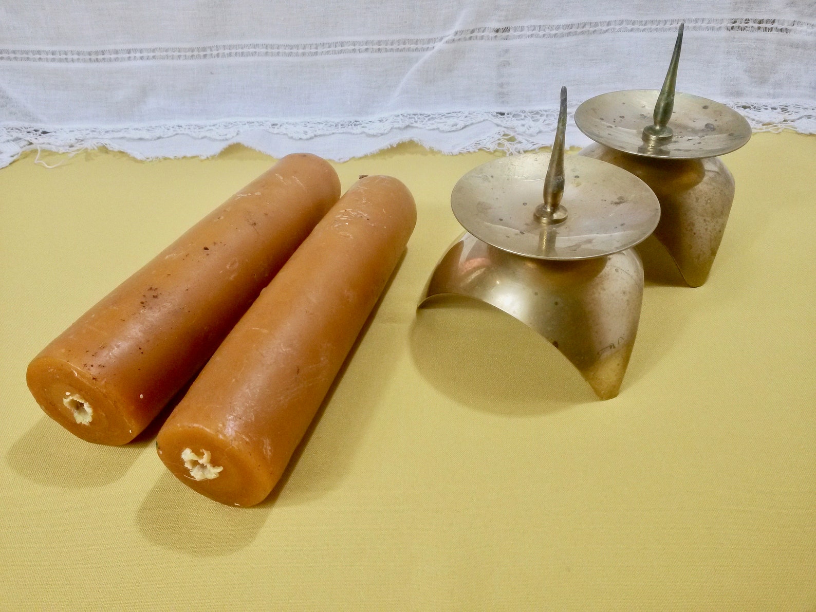 Set Modernistic Church Altar Candles & Holders Large Altar Etsy