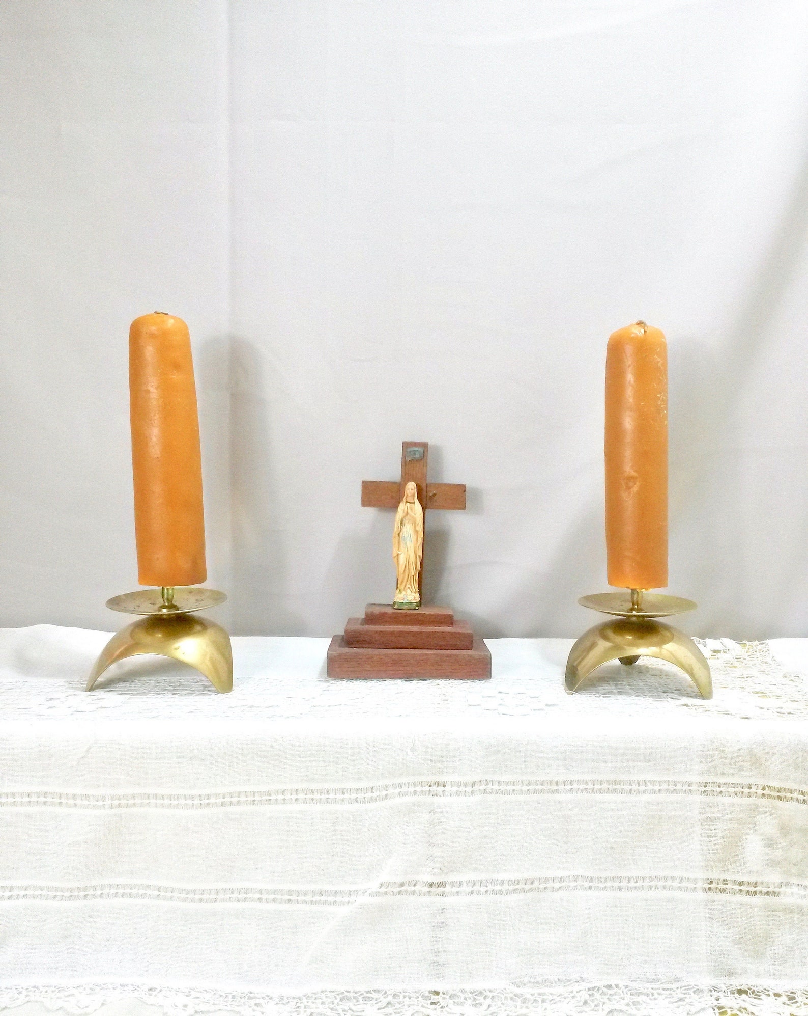 Set Modernistic Church Altar Candles & Holders Large Altar Etsy