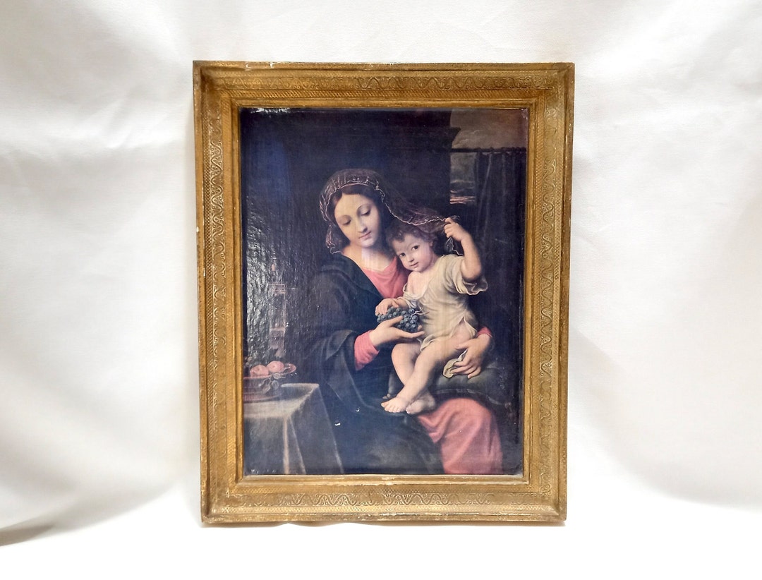 Madonna and Child Art: Framed Vintage Reproduction Print - Etsy