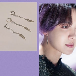 Jungkook cross earrings discount