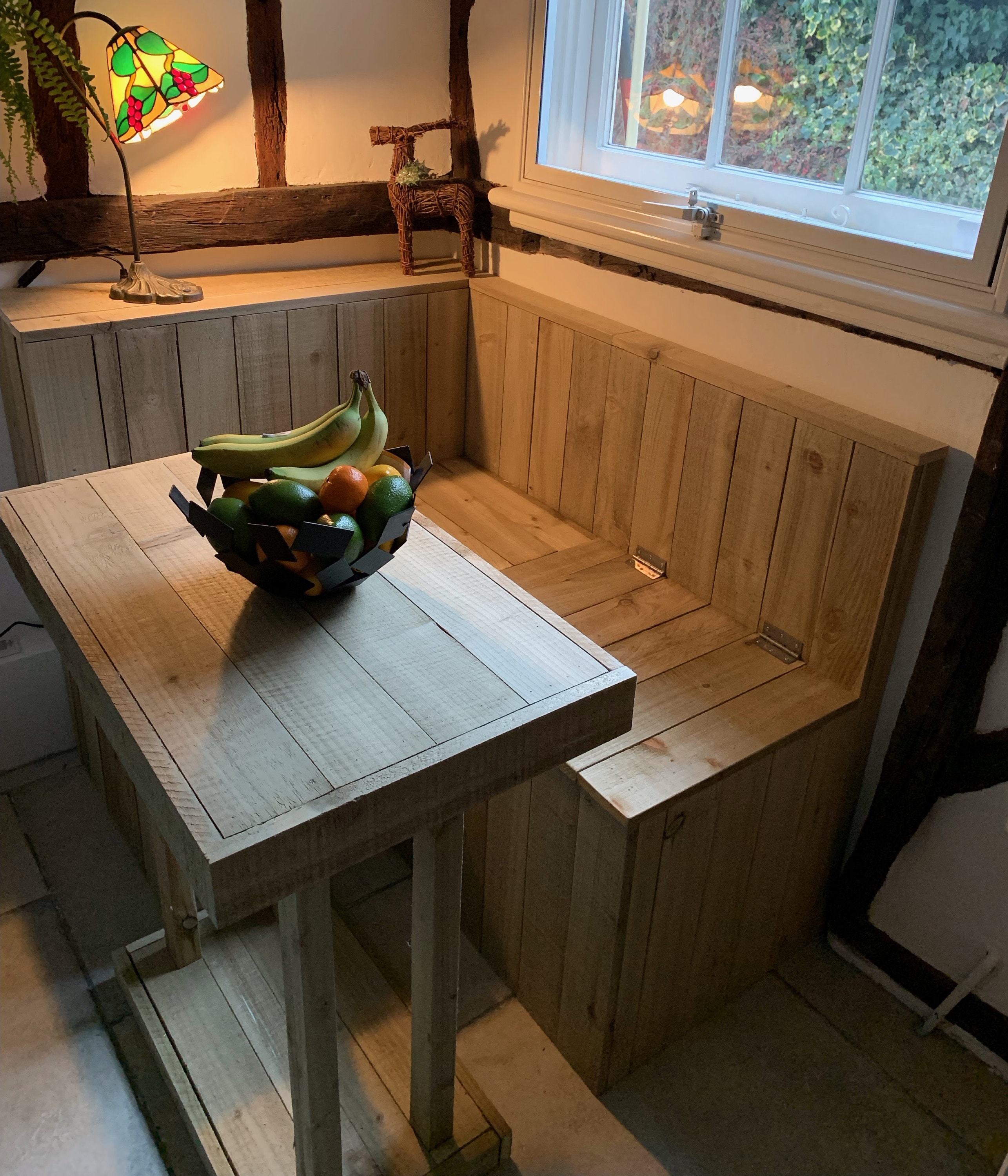 Rustic corner kitchen online table