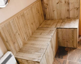 Corner Storage Bench: Banquette Seating , Conservatory Seating,  Patio
