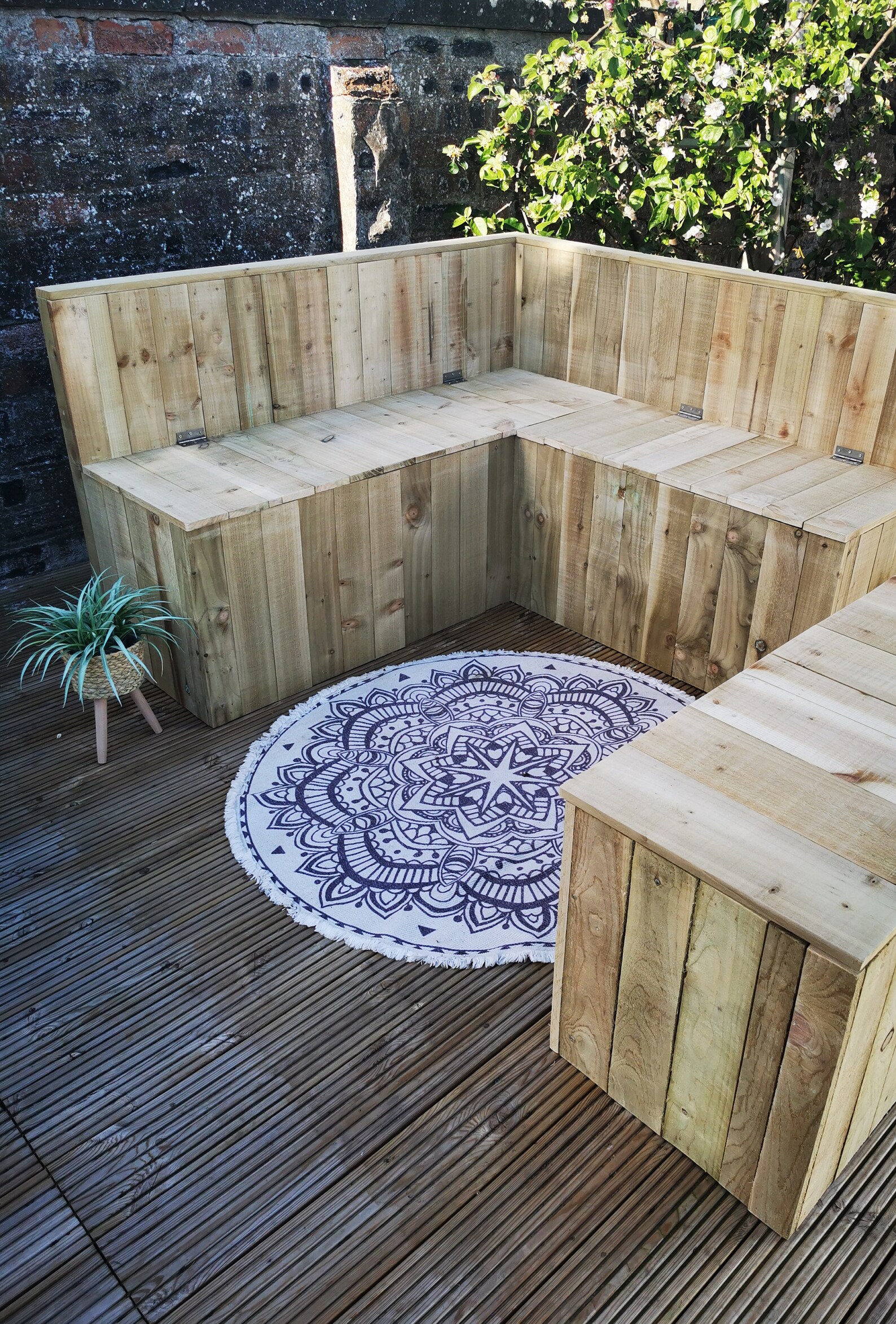 Storage Bench Hinged Seating Indoor/outdoor Banquette Etsy UK