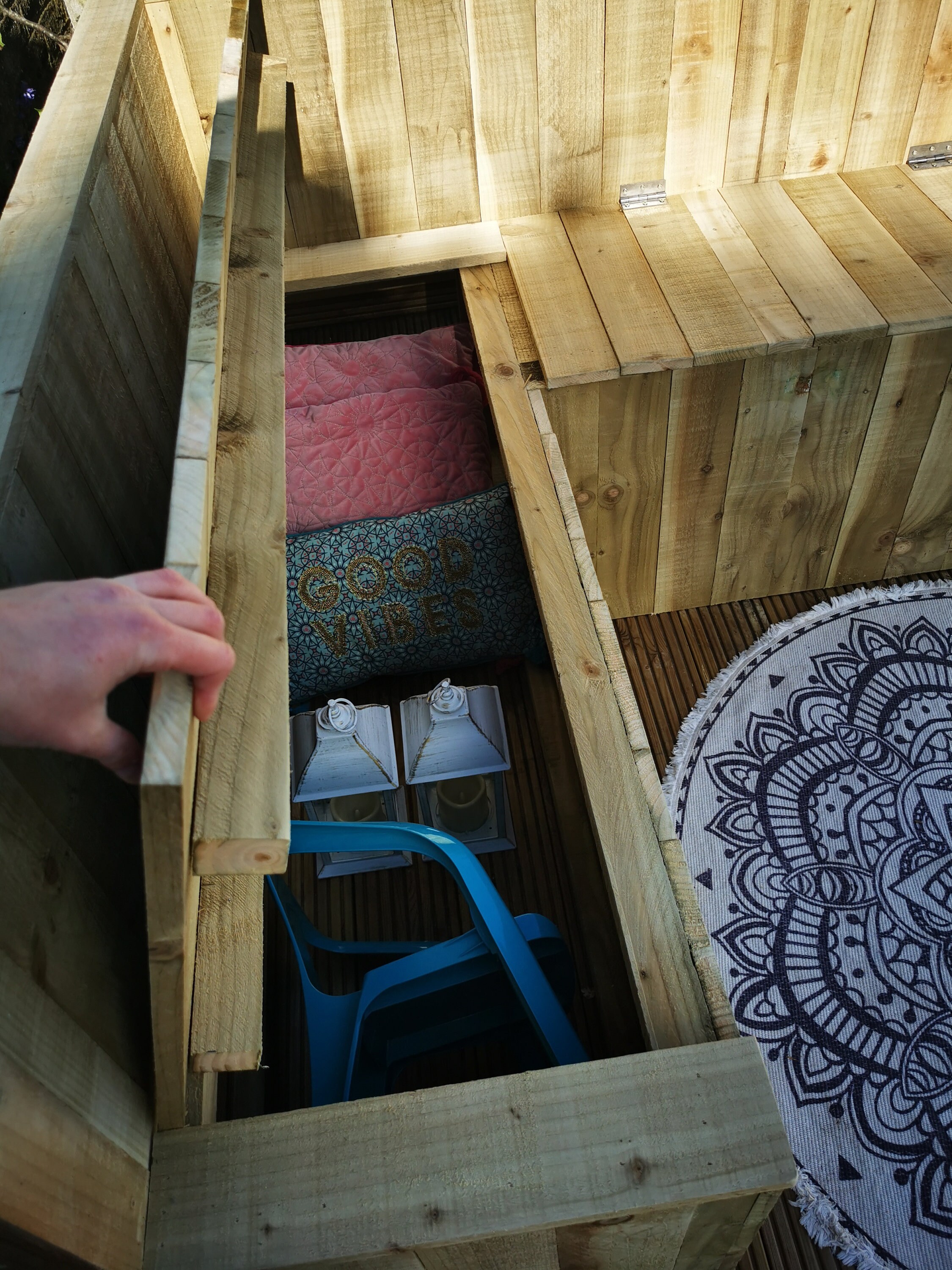 Storage Bench Hinged Seating Indoor/outdoor Banquette Etsy UK