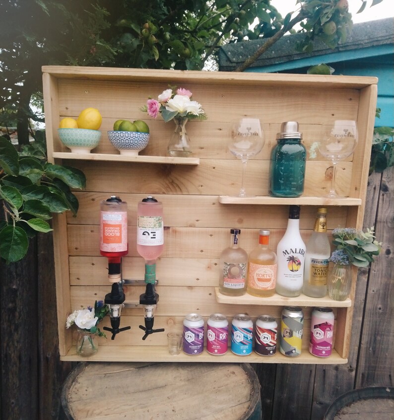 Wall Bar / Shelf With Optics New Wood/ Pallet Etsy