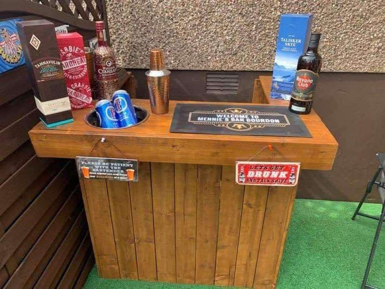Handmad Timber Garden Bar: Rustic Indoor/Outdoor Home Bar image 7