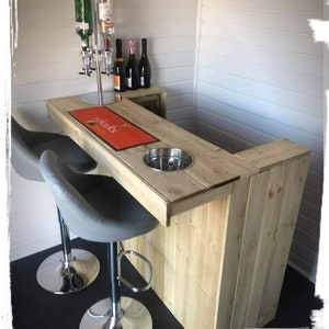 Handmad Timber Garden Bar: Rustic Indoor/Outdoor Home Bar image 13