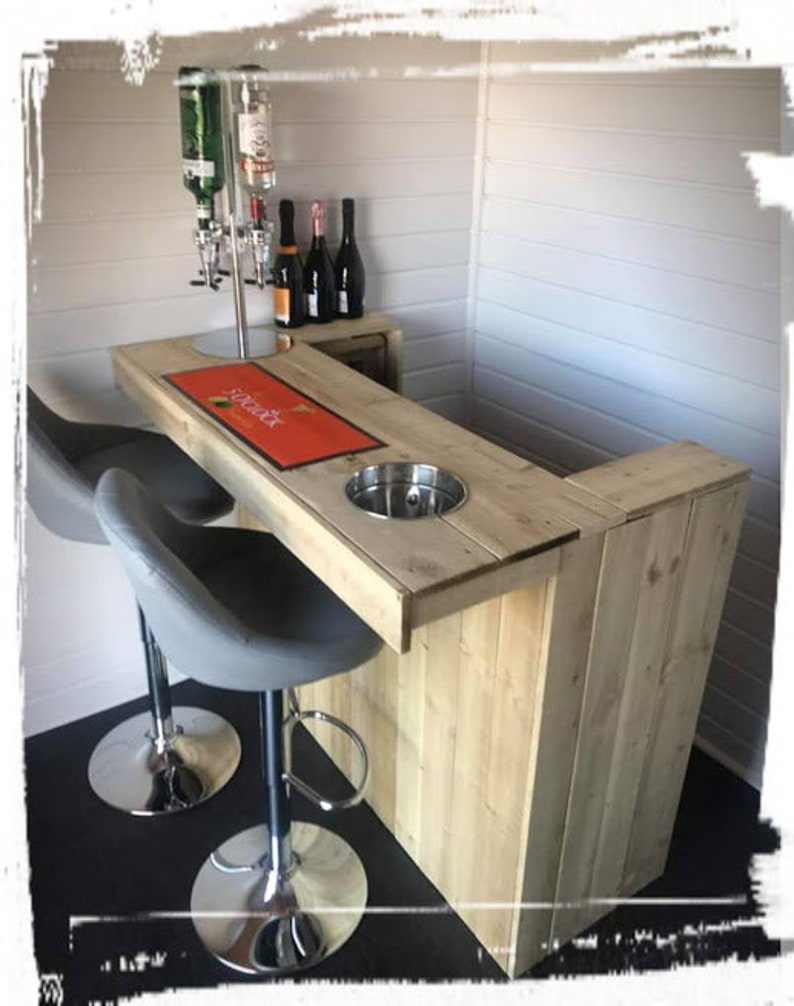 Handmad Timber Garden Bar: Rustic Indoor/Outdoor Home Bar image 13