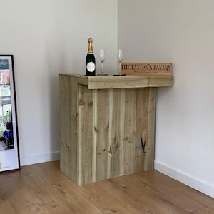 Home Bar, Indoor/Outdoor. Small bar, simple bar, New timber. Can be stained / painted / oiled. Bespoke bar. Garden bar, wooden bar ,