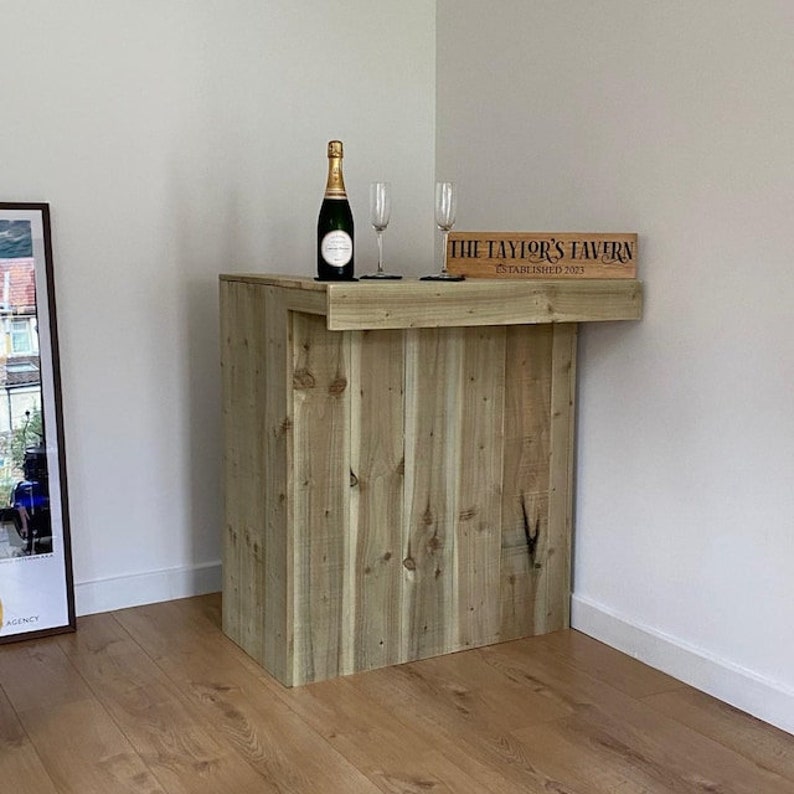 Handmad Timber Garden Bar: Rustic Indoor/Outdoor Home Bar image 9