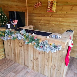 Handmad Timber Garden Bar: Rustic Indoor/Outdoor Home Bar image 19
