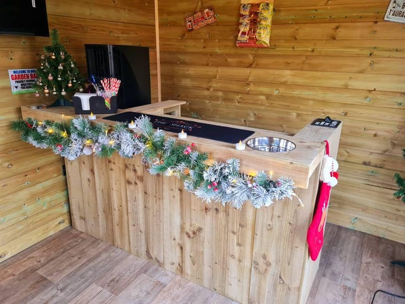 Handmad Timber Garden Bar: Rustic Indoor/Outdoor Home Bar image 19