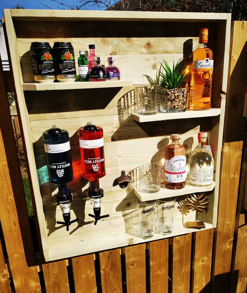 Wall Bar / Shelf With Optics New Wood/ Pallet Etsy