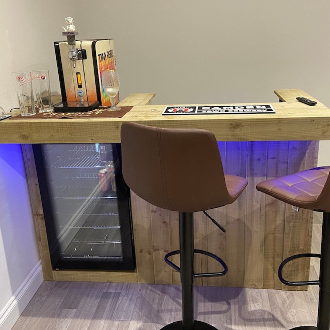 Fridge Bar Wooden Bar With Fridge Space Etsy UK