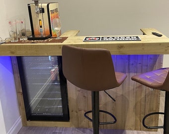 Sale! Fridge Bar - Wooden Bar with Fridge Space // Rustic Bar// Bar for Fridge