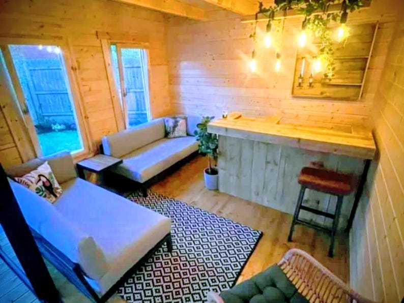 Handmad Timber Garden Bar: Rustic Indoor/Outdoor Home Bar image 3