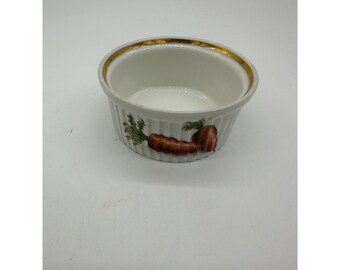 PILIVITE Mehun-France-J. Chomette- Ribbed Ramekins -egetable Design 4 Inch
